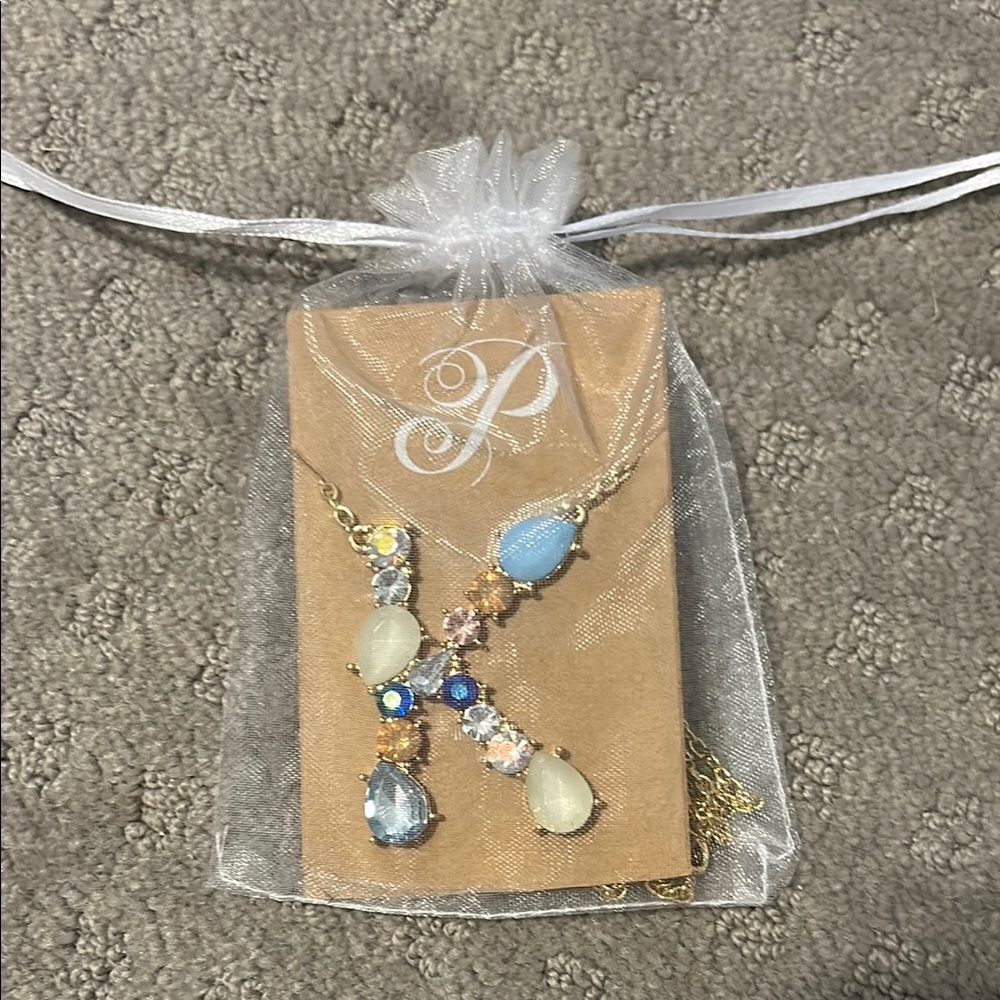 NEW Plunder “K” Jewel Necklace 💎